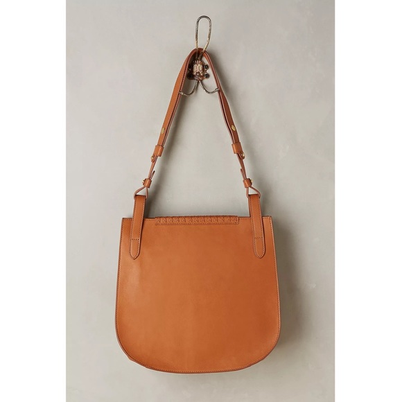 NEW Anthropologie Jasper & Jeera Peyson SaddleBag Leather Brown Crossbody - Picture 13 of 16